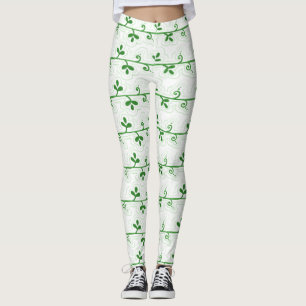 Legging Padrão Gráfico Floral Sem Vista