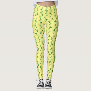 Legging Padrão Gráfico Floral Sem Vista