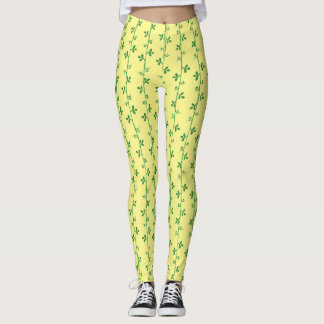 Legging Padrão Gráfico Floral Sem Vista