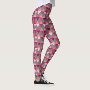 Legging Padrão Harlequim / diamante - Cinza e Vinho