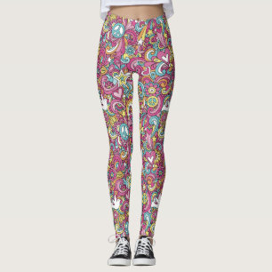 Legging Padrão Hippie Brilhante