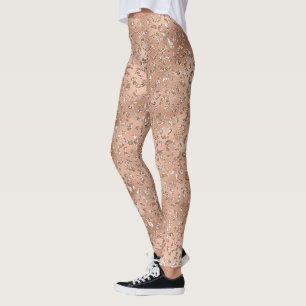 Legging Padrão Impressão de da Pele do Leopardo de Chita