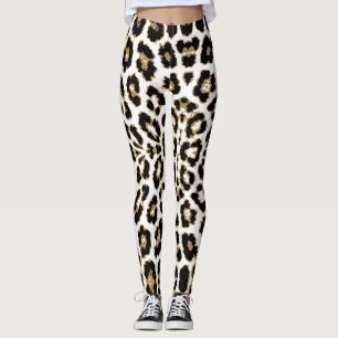 Legging Padrão Impressão de Leopardo Animal Cheetah