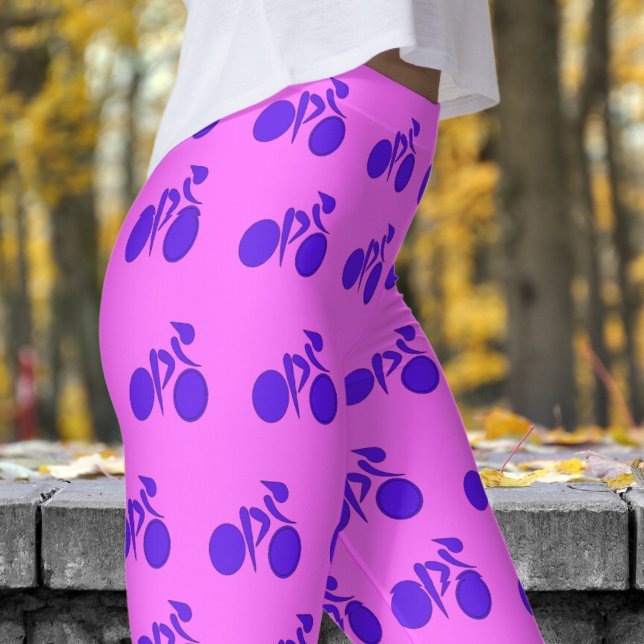 Legging Padrão impressionante de ciclismo para mulheres ul (Womens Cycling on Ultra Pink Leggings)
