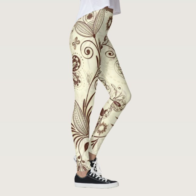Legging Padrão Incolor Floral (Direita)