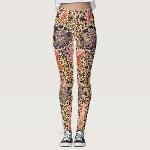 Legging Padrão Inverso Decorativo Colortivo Vintage