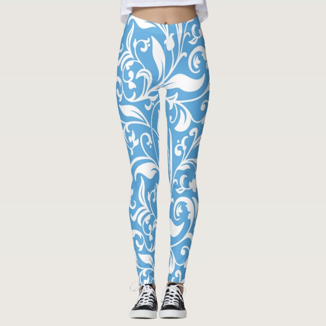 Legging Padrão Invisível Floral (Frente)