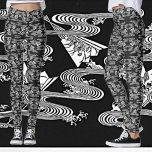 Legging "Padrão Japonês de Ventiladores" preto e branco<br><div class="desc">Preto e branco "Padrão japonês de ventiladores" Você pode personalizar o design ou transferi-lo para outro produto! Altere o tamanho,  adicione texto e muito mais!</div>