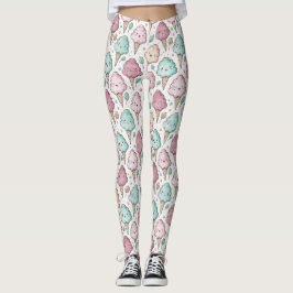 Legging Padrão Kawaii de algodão doce