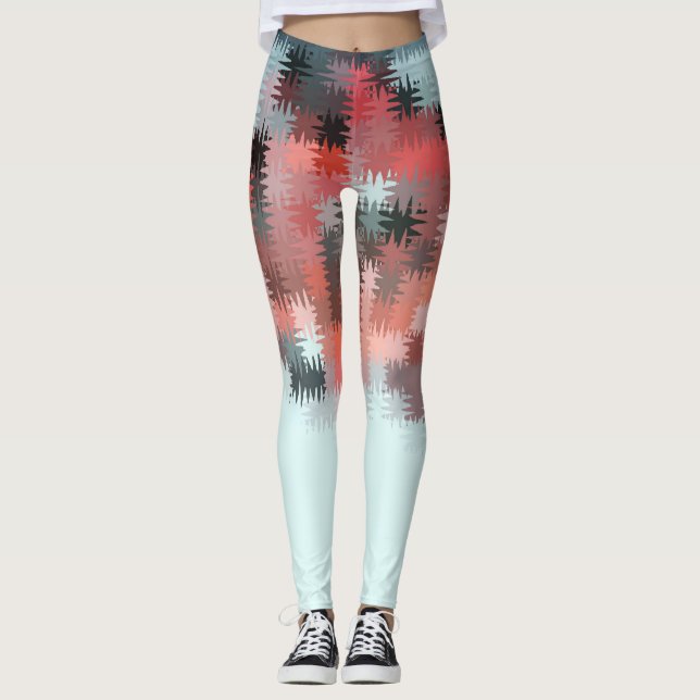 Legging Padrão legal de várias cores (Frente)