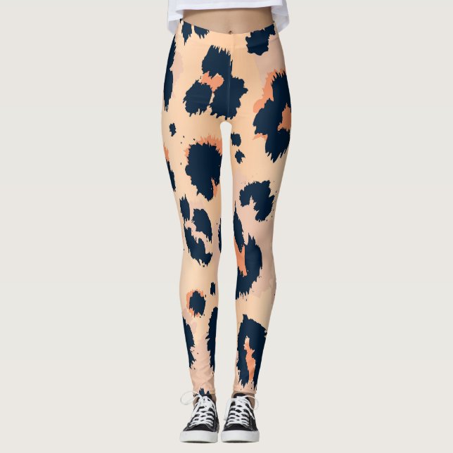 Legging Padrão Leopardo: Design engraçado sem carne (Frente)
