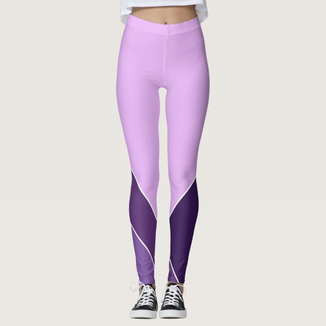 Legging Padrão Lilac Roxo-Elegante Vee Home (Frente)