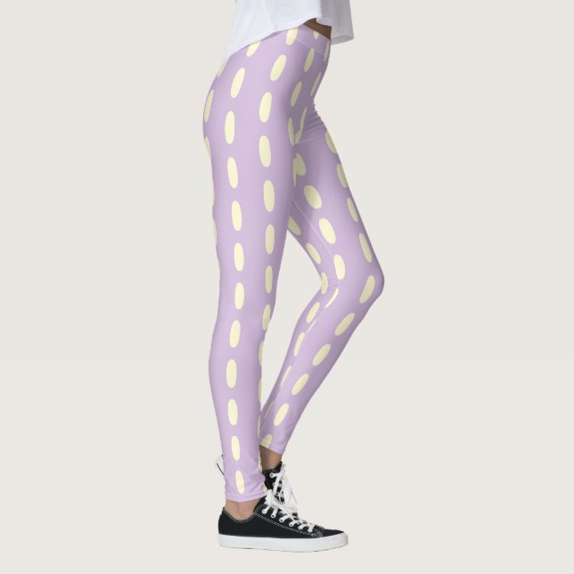 Legging Padrão Lilás Amarelo Pastel (Direita)