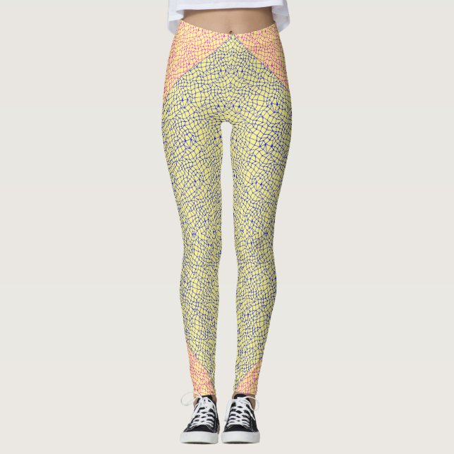 Legging Padrão líquido 05 Indígo Amarelo BG (Frente)