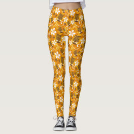 LEGGING PADRÃO LUAU TIKI (LARANJA)