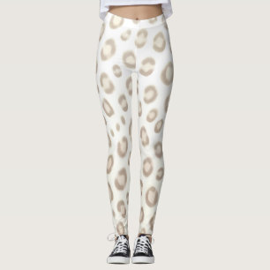 Legging Padrão Luxuoso de Animal Macio Impressão de Anim