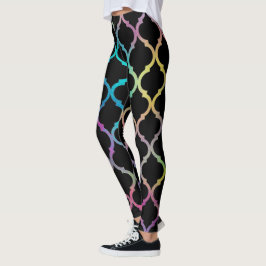 Legging Padrão marroquino colorido e elegante |