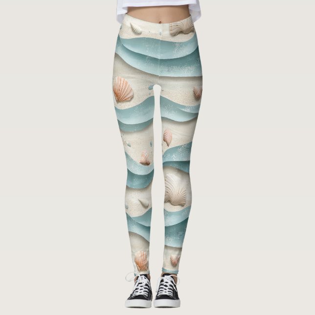 Legging Padrão Mínimo de Praia Boho (Frente)