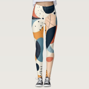 Legging Padrão mínimo sem costura Abstrato - Geométrico (1