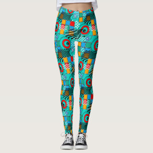 Legging Padrão moderno abstrato criativo multicolorido