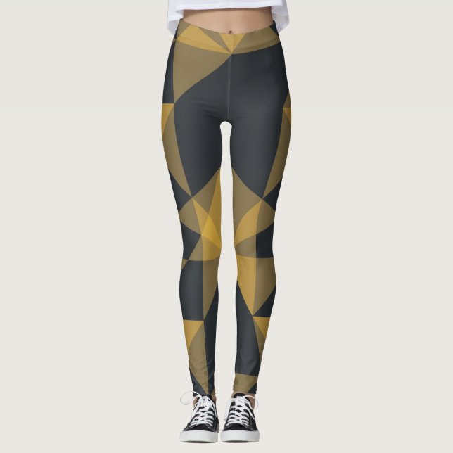 Legging Padrão moderno, abstrato, geométrico (Frente)