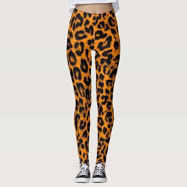 Legging Padrão moderno da pele do Leopardo #13 (Frente)