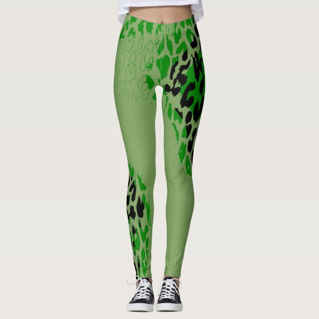 Legging Padrão moderno da pele do Leopardo #27 (Frente)
