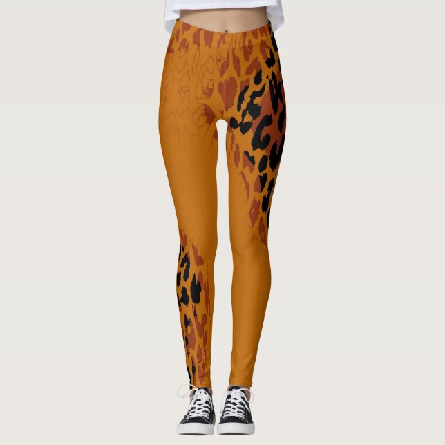 Legging Padrão moderno da pele do Leopardo #29 (Frente)
