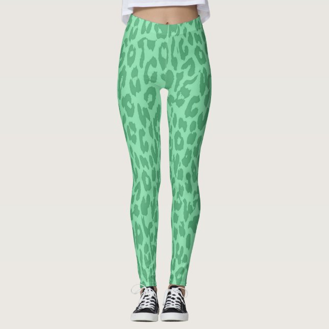 Legging Padrão moderno da pele do Leopardo #35 (Frente)