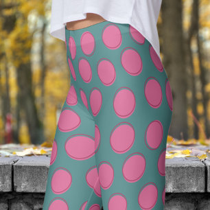 Legging Padrão moderno de Bolinhas de Cinzas