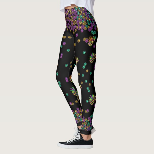 Legging Padrão moderno de Mardi Gras (Esquerda)