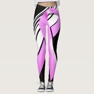 Legging Padrão moderno de percepção do cancer da mama r