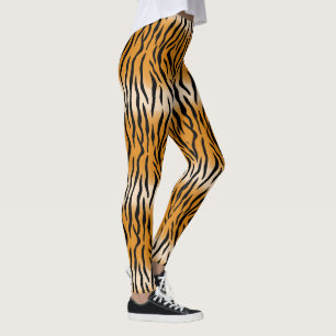 Legging Padrão Moderno de Tigre Selvagem