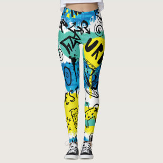 Legging Padrão Monster Hand Drawn Kids