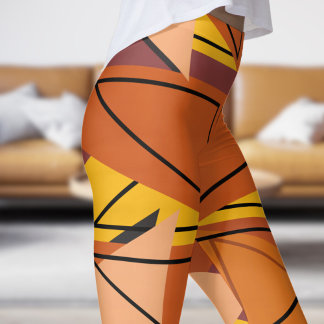 Legging Padrão Musical Vermelho indiano vibrante