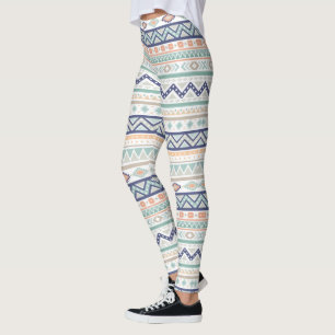 Legging Padrão Nativo-Americano Aztec Tribal