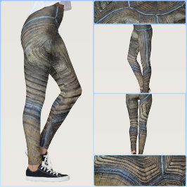 Legging Padrão Natural Irregular Cinza e Marrom de Casco d