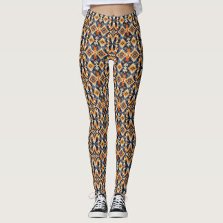 Legging Padrão Navajo Nativo Americano