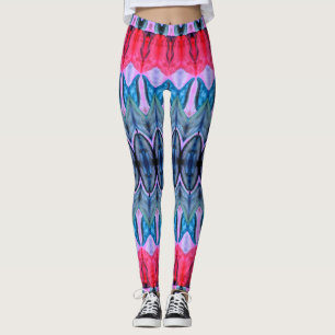 Legging Padrão Negrito Em Teal