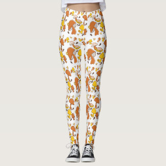 Legging Padrão Nostalgic Mushroom