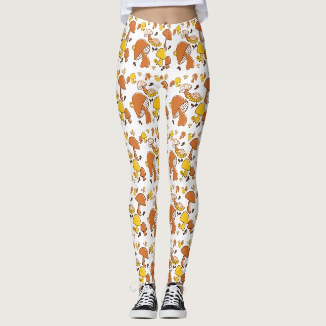 Legging Padrão Nostalgic Mushroom (Frente)