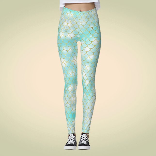 Legging Padrão Novelty Halloween Figurume Scales da Sereia (Criador carregado)