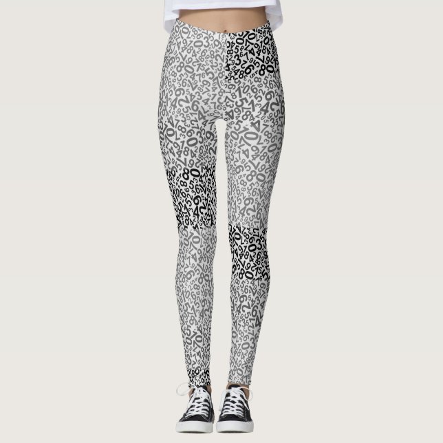 Legging Padrão numérico 01 c BG LGrey (Frente)