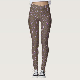 Legging Padrão ondulado pontilhado multicolorido pastel no
