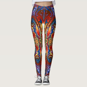 Legging Padrão Oriental de Aquarela I + suas ideias