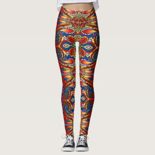 Legging Padrão Oriental de Aquarela I + suas ideias