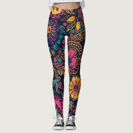 Legging Padrão Paisley Floral