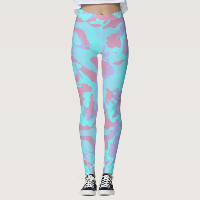 Legging Padrão Pastel Camo Legal (Frente)