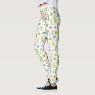 Legging Padrão Pendente Cactus Cute 2
