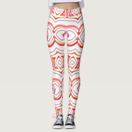 Legging Padrão perfeito vermelho branco "Ratti_Creative_Ar